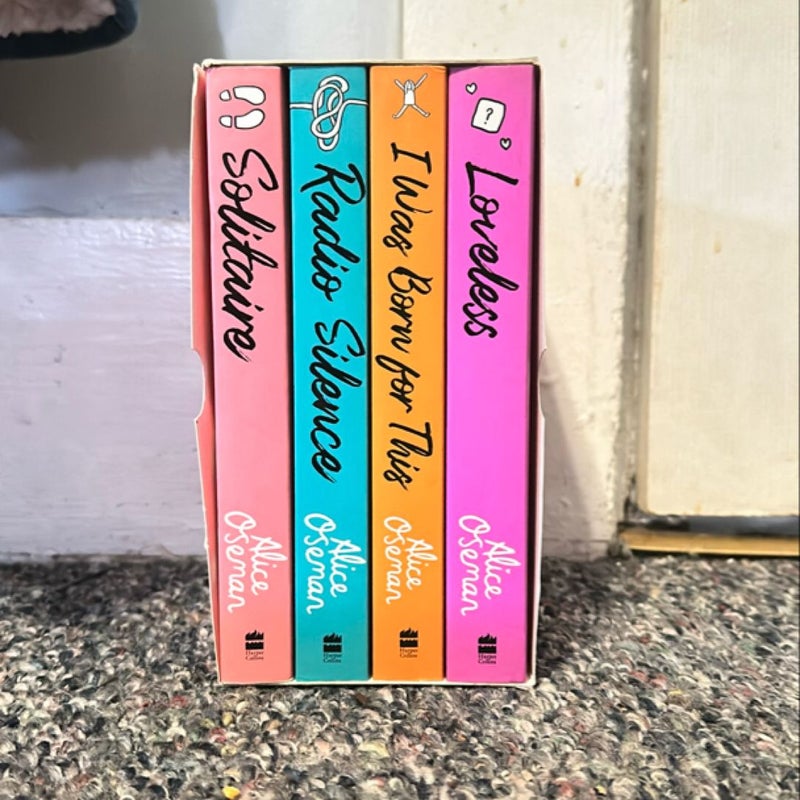 Alice Oseman Four-Book Collection Box Set (Solitaire, Radio Silence, I Was Born for This, Loveless)