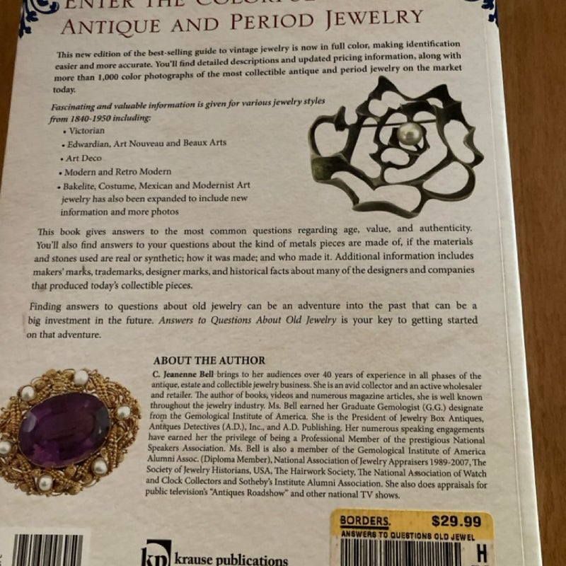 Answers to Questions About OLD JEWELRY 1840-1950