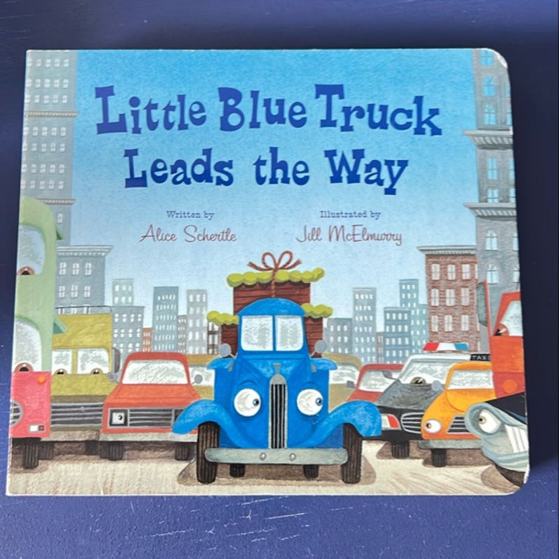 Little Blue Truck Leads the Way Board Book