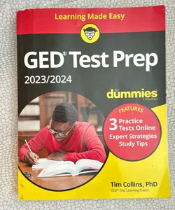 GED Test Prep 2023 / 2024 for Dummies with Online Practice