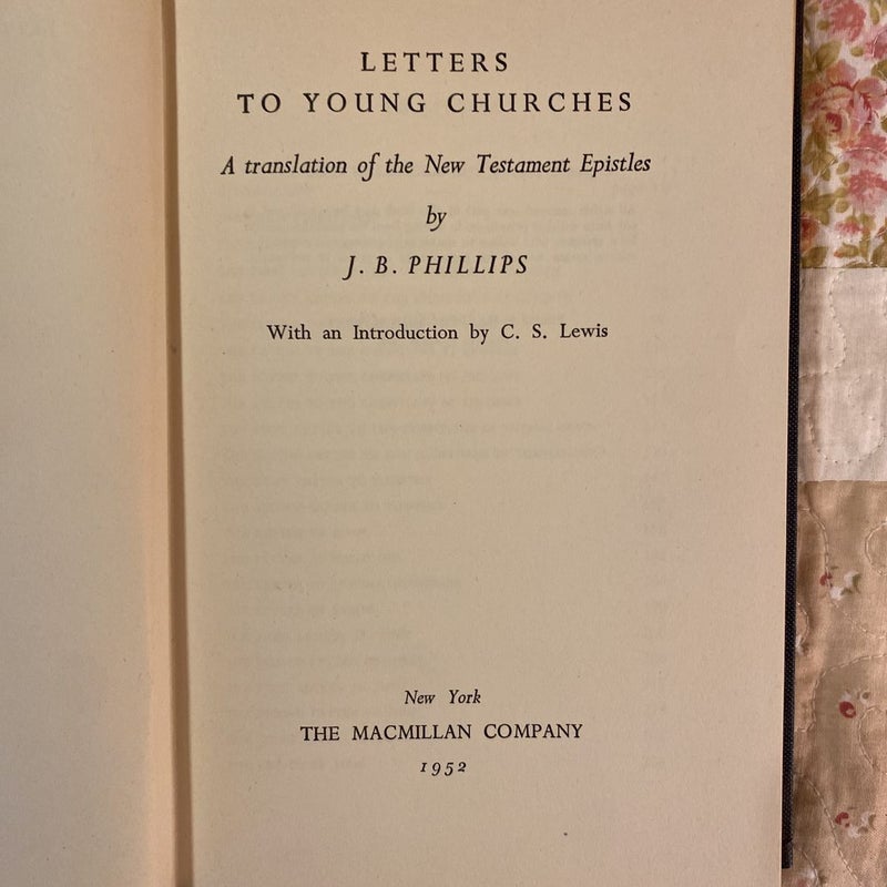 Letters To Young Churches 