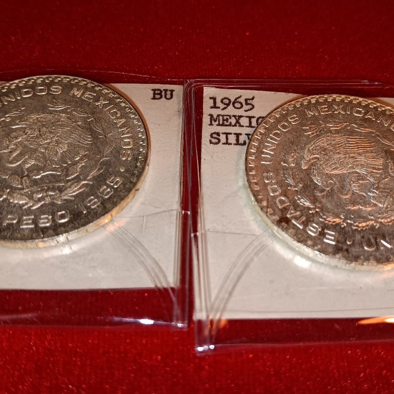 1965-silver-one-peso-coin-bu-by-mexico-mint-hardcover-pangobooks