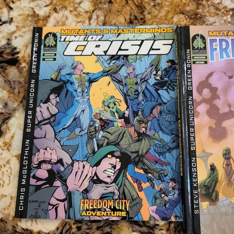 Mutants and masterminds - Time of Crisis. **Missing pages **  Freedom City. **Missing pages **