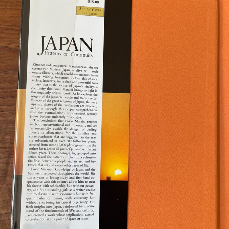 Japan Patterns of Continuity VERY GOOD 1971 Hardcover 1st Edition