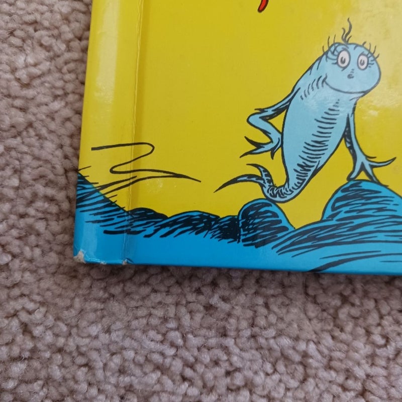 1988 dr seuss one fish would fish red fish blue fish vintage hardcover book