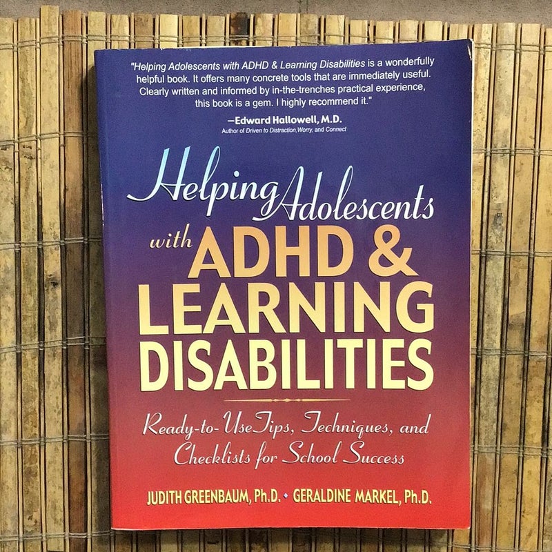 Helping adolescence with ADHD, and learning disabilities