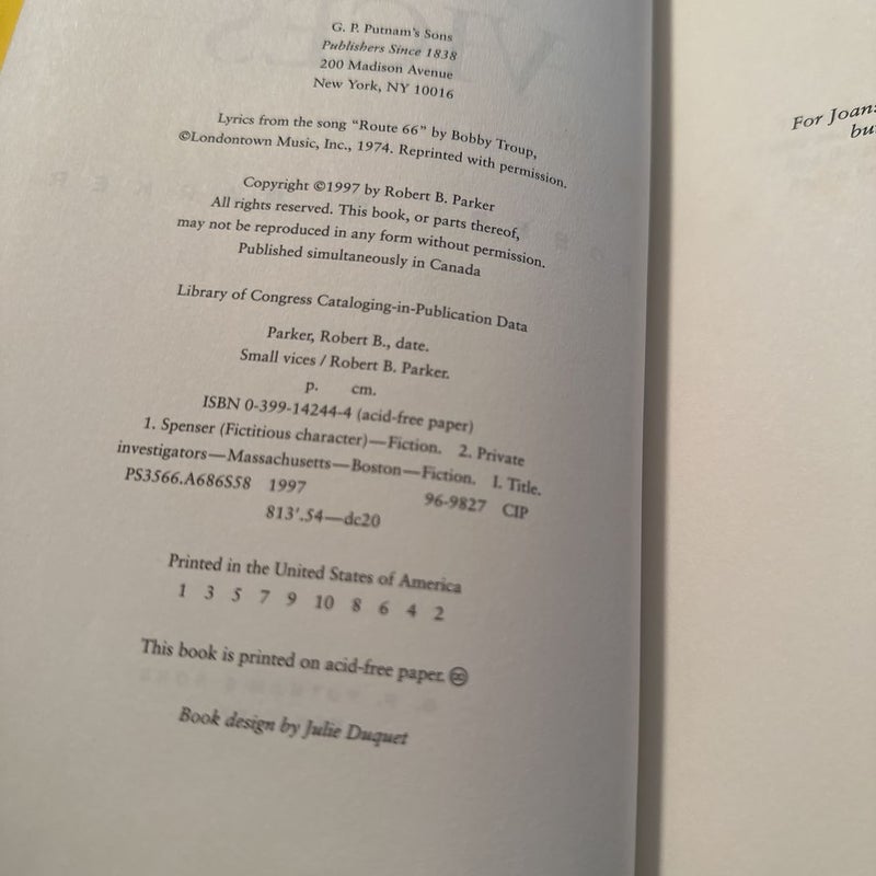 (First Edition) Small Vices