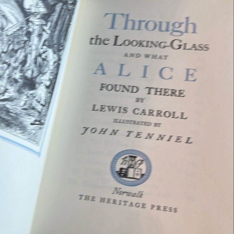 Through The Looking Glass Heritage Press 1969 w/ Slipcover