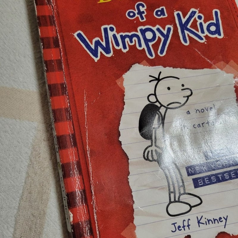 Diary Of A Wimpy Kid by Jeff Kinney Books Lot Of 3 #1, #3, Movie Book