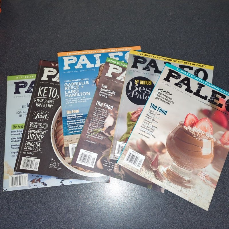 Set of 6 Paleo Magazines