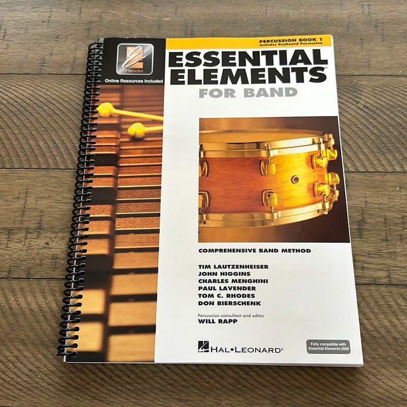 Essential Elements for Band - Percussion/Keyboard Percussion Book 1 with EEi (Book/Online Audio)