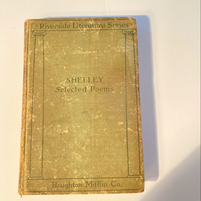 Shelley Selected Poems Riverside Literature Series 