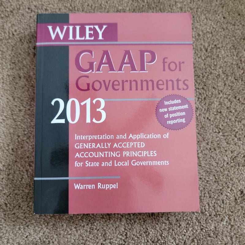 Wiley GAAP for Governments 2013