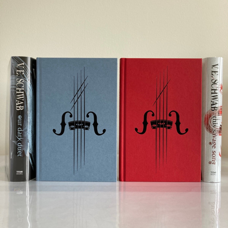 Waterstones This Savage Song & Our Dark Duet Collectors Editions w/ Stenciled Edges