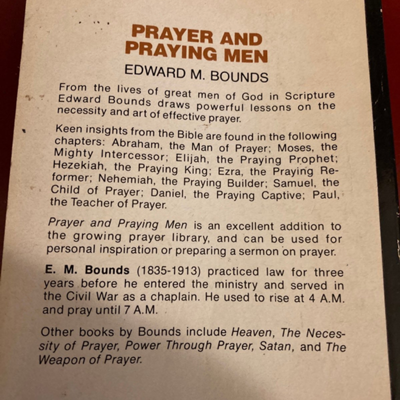 Vintage 1977, Prayer and Praying Men -EM Bounds