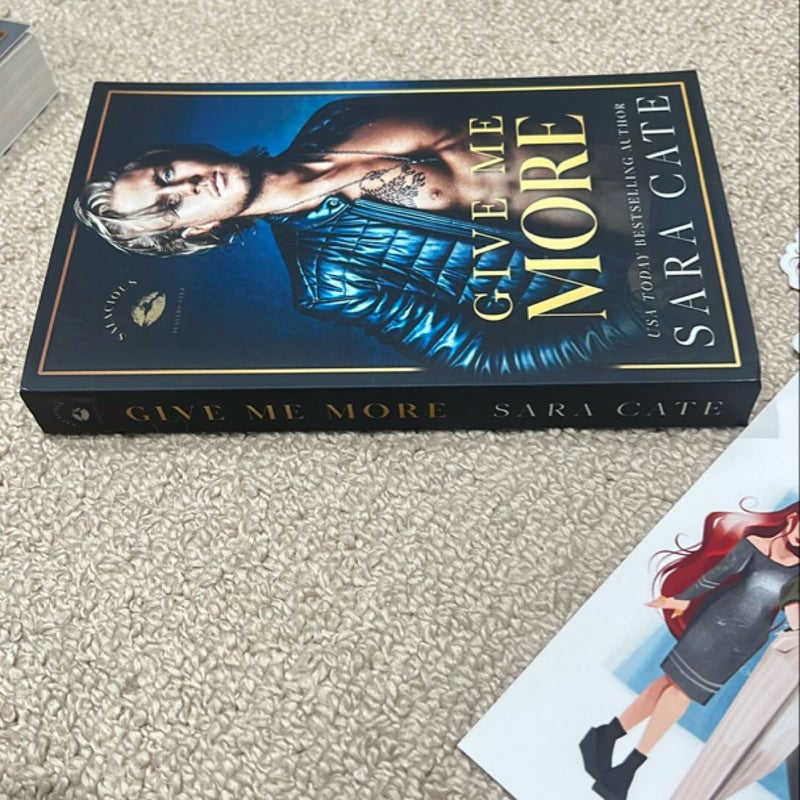 Give Me More Sara Cate Signed + Art & Sticker Out of Print 