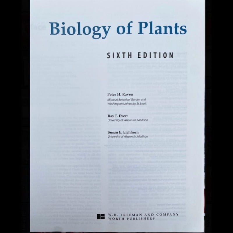 Biology of Plants