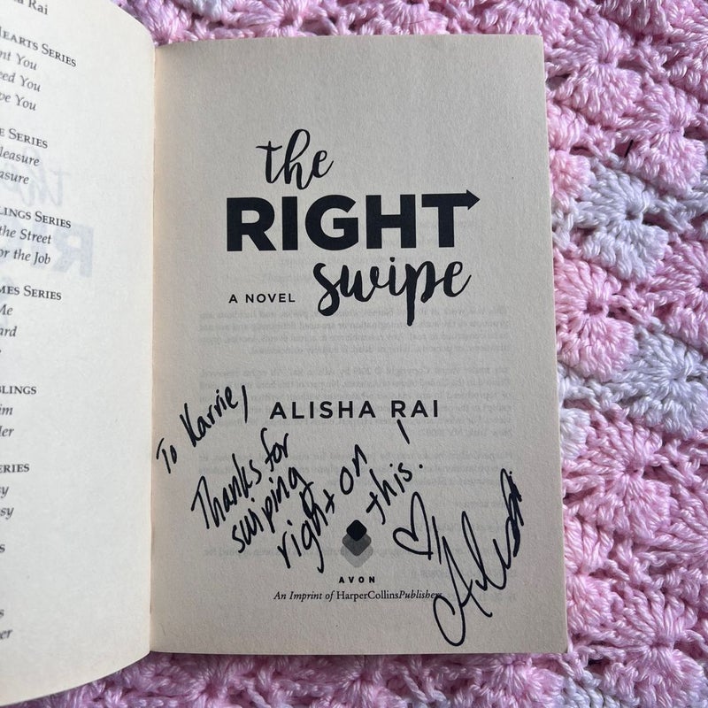 The Right Swipe SIGNED by author