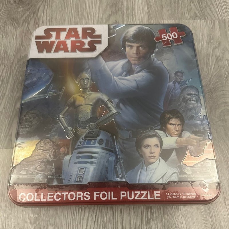 NEW SEALED Star Wars Collectors Foil Puzzle in Tin