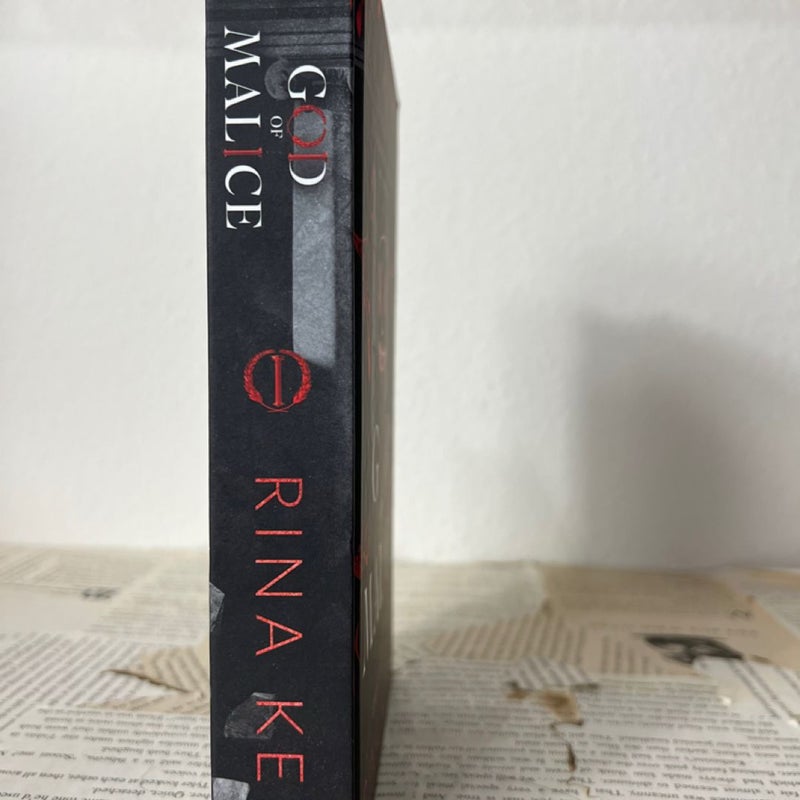 God of Malice by Rina Kent - Special Edition OOP hardcover signed bookplate