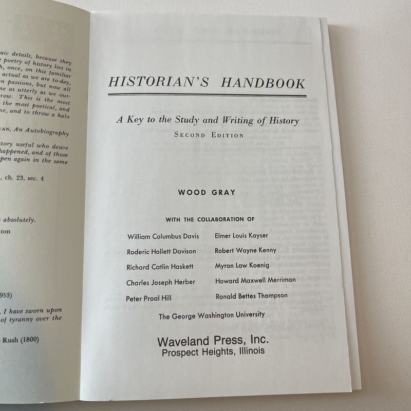 Historian's Handbook