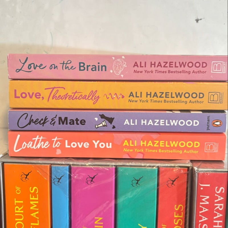 Ali Hazelwood Bookset: Love on the Brain, Love, Theoretically, Check & Mate, Loathe to Love You 