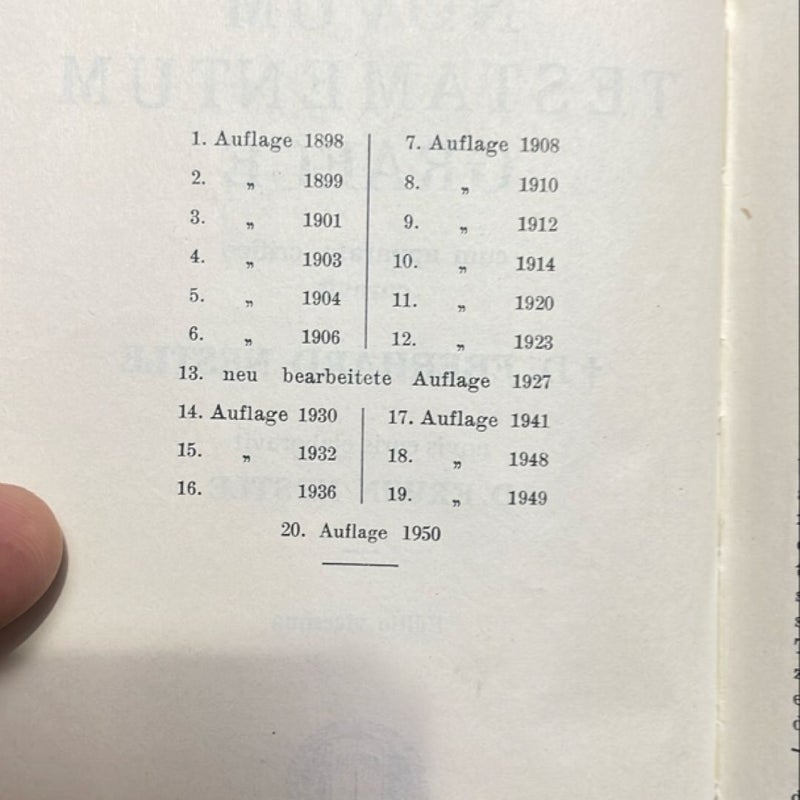 Novum Testamentum Graece (1950, German edition)