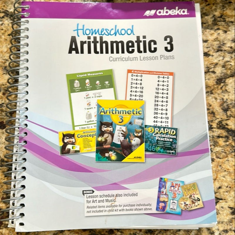 Homeschool Arithmetic 3 Curriculum Lesson Plans