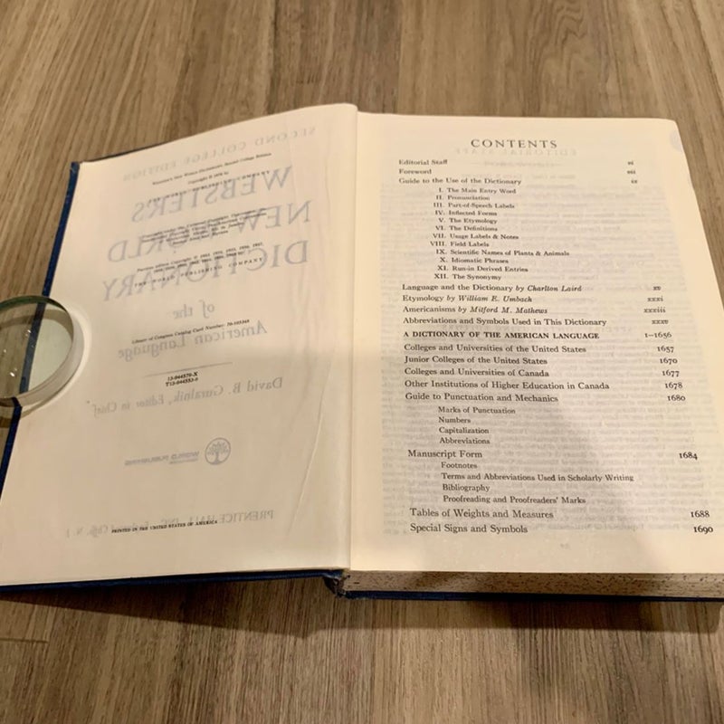 Webster's New World Dictionary of the American Language