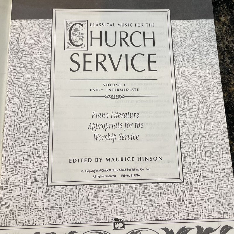 Classical Music for the Church Service 