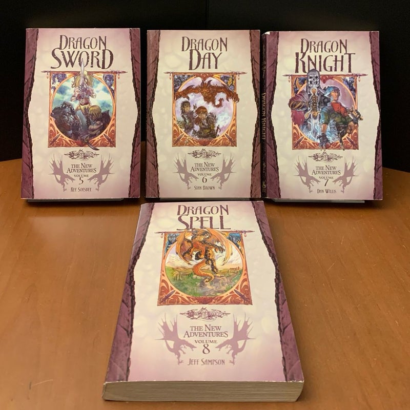 DragonLance: Complete New Adventures Series 1-8, First Edition: Temple of the Dragonslayer, The Dying Kingdom, The Dragon Well, Return of the Sorceress, Dragon Sword, Dragon Knight, Dragon Spell