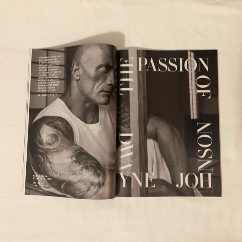 Vanity Fair Dwayne Johnson “The Passion of” Issue November 2021 Magazine