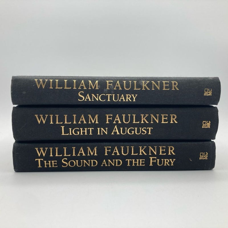 William Faulkner Novels Sanctuary Light in August & The Sound and The Fury