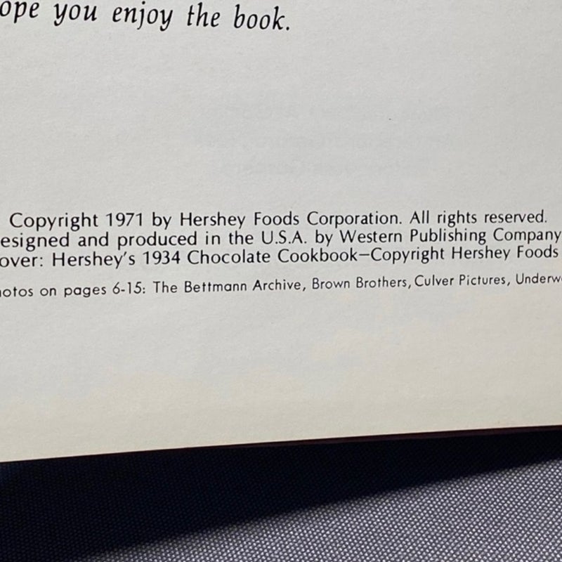 Hershey’s 1934 Cookbook 