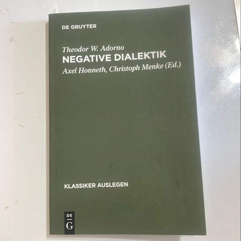 Theodor W. Adorno: Negative Dialektik