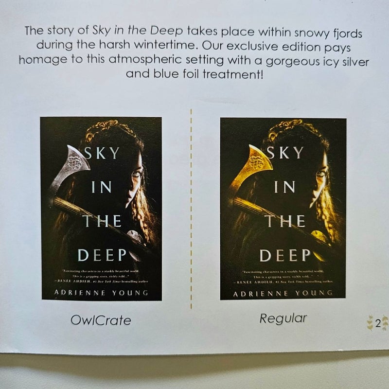 Owlcrate Sky in The Deep SIGNED by Adrienne Young FIRST Edition