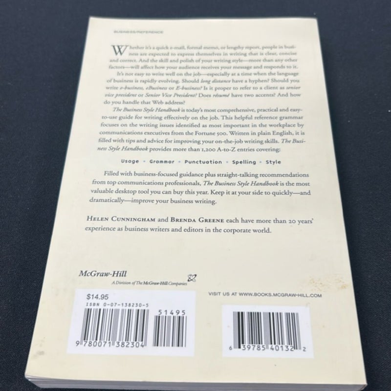 The Business Style Handbook: an a-To-Z Guide for Writing on the Job with Tips from Communications Experts at the Fortune 500