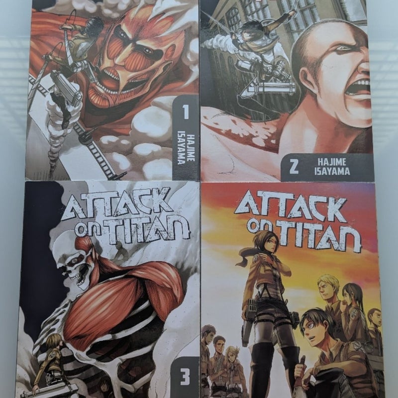 Attack on Titan Manga Volumes 1-4
