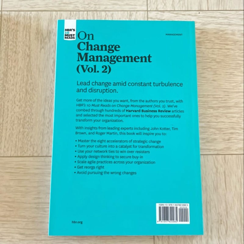 HBR's 10 Must Reads on Change Management, Vol. 2 (with Bonus Article Accelerate! by John P. Kotter)