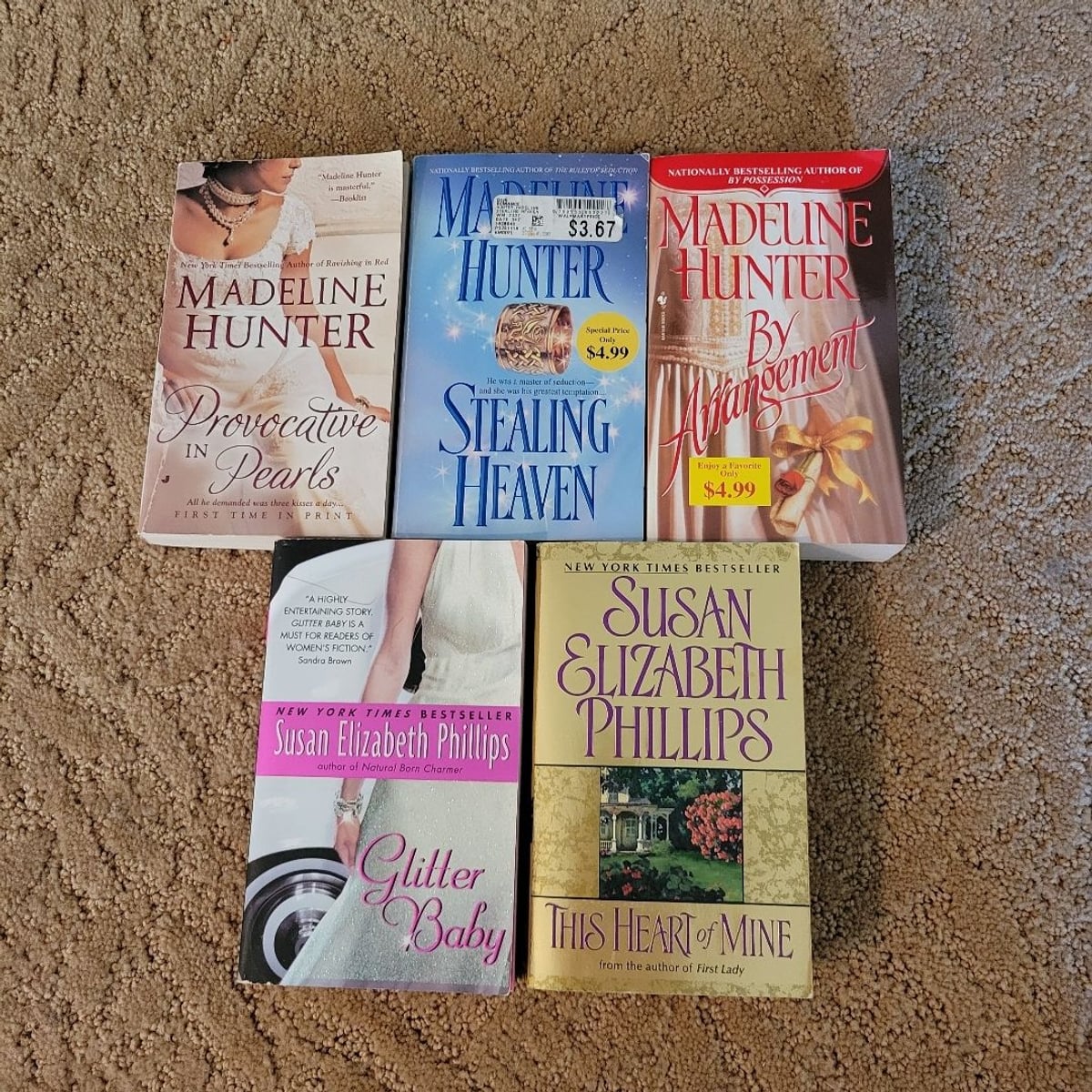 Lot of 5 Romance Mass Market Paperback Books by Madeline Hunter, Susan ...