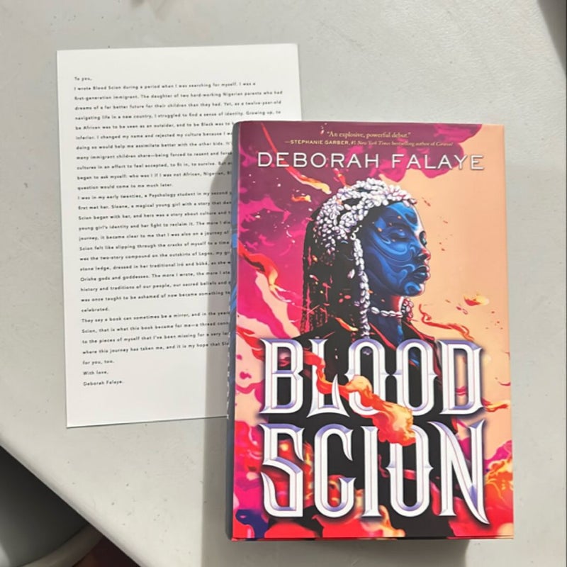 Fairyloot signed Blood Scion w/ author letter