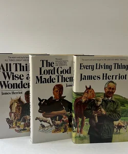James Herriot’s ( 3 Book Bundle-Vintage, 1st Edition): All Things Wise and Wonderful, The Lord God Made Them All, & Every Living Thing