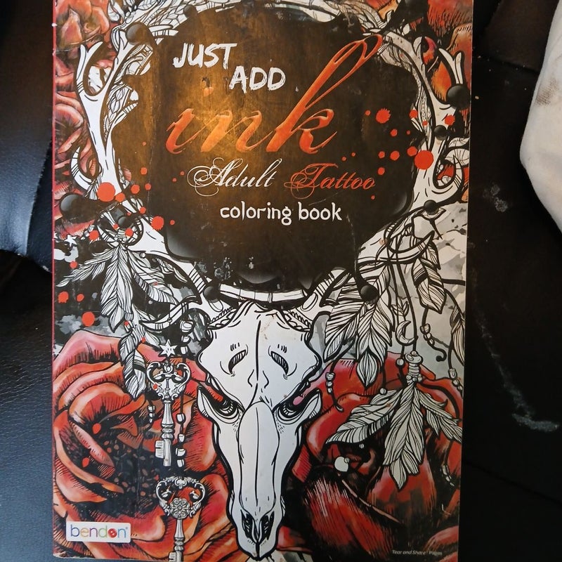 Judt Add Ink Adult Tattoo coloring book 