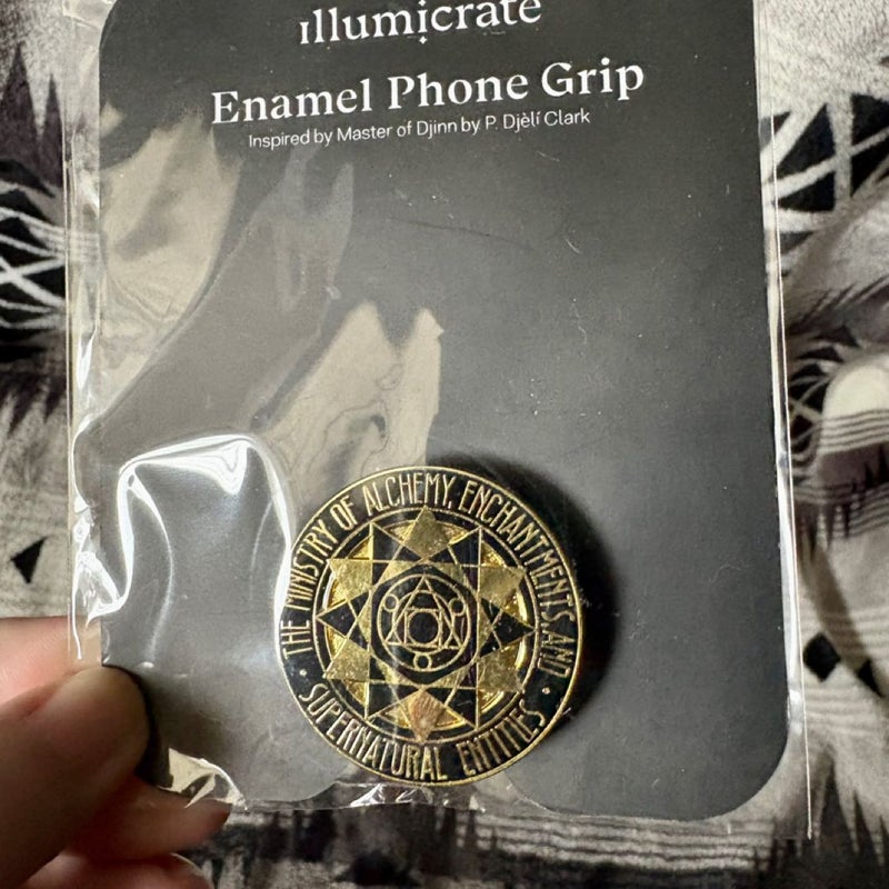 Phone grip inspired by A Master of Djinn