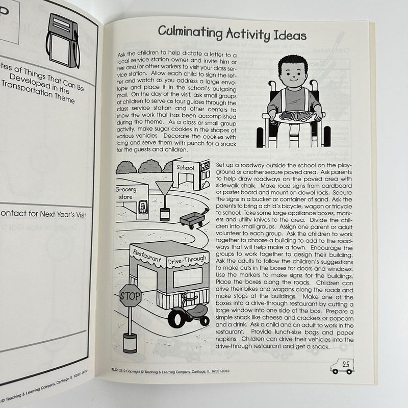 Transportation, Theme Units and Learning Centers, PreK-2 Teacher Resource