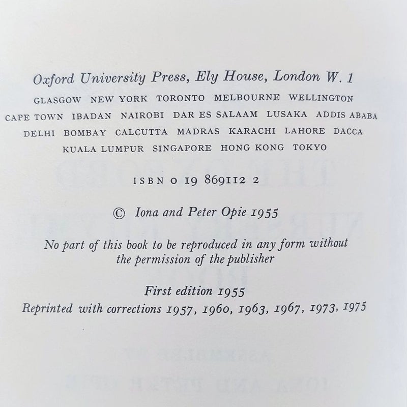 The Oxford Nursery Rhyme Book