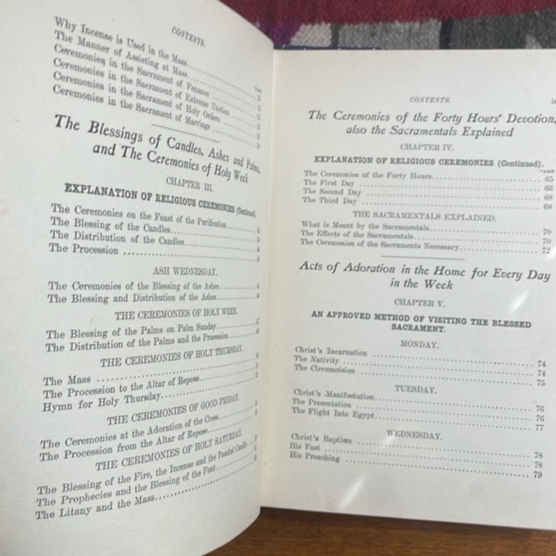 The Manual of the Holy Catholic Church - Second Part: Light From the Altar (1906, signed by Archbishop of Chicago, James Edward) 