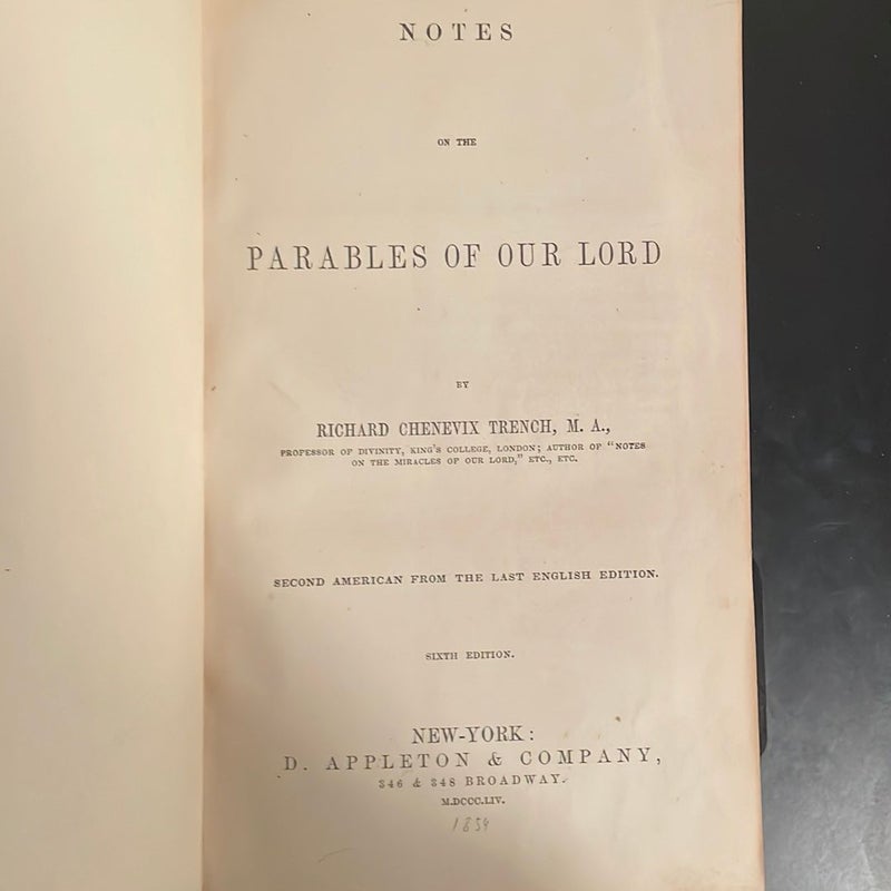 Notes on the Parables (1859, rebound) 
