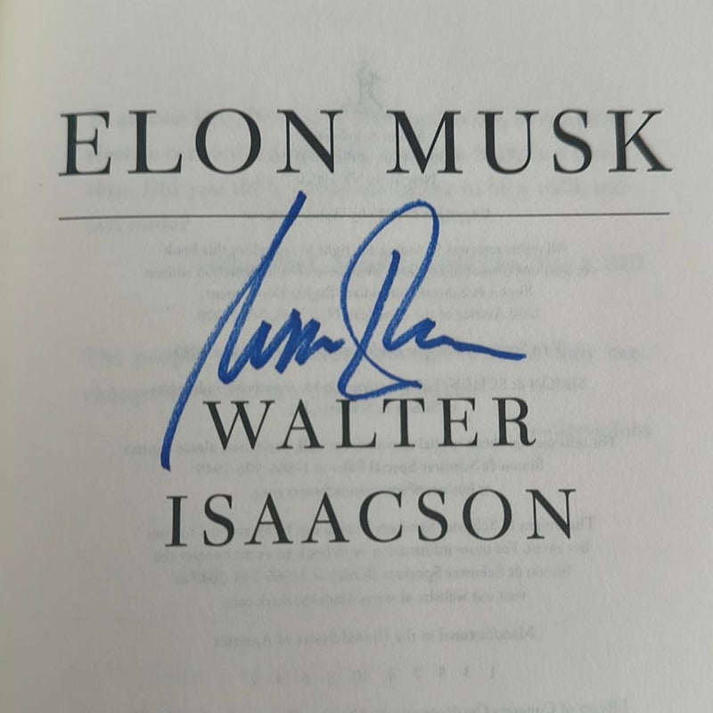 Elon Musk Signed First Edition