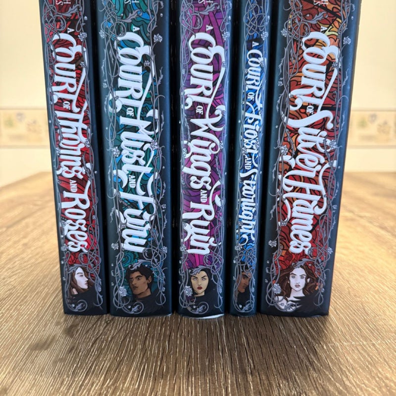 Nerdy Ink ACOTAR series! Complete With Dust Jackets And Books! 